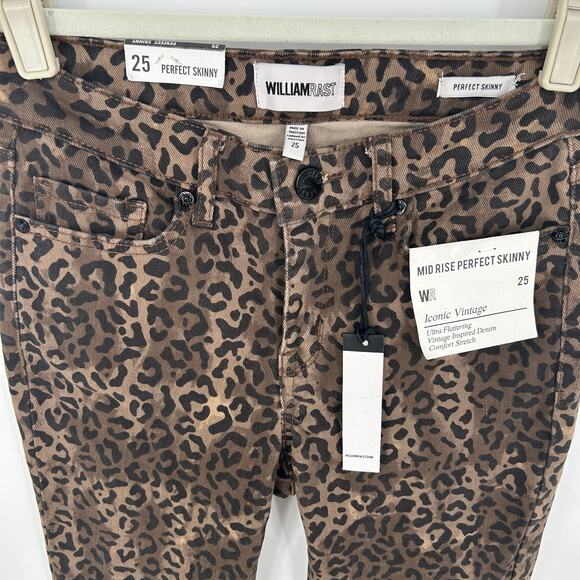 William Rast Leopard Print Skinny Jeans | Size 25 NWT - Picture 2 of 4